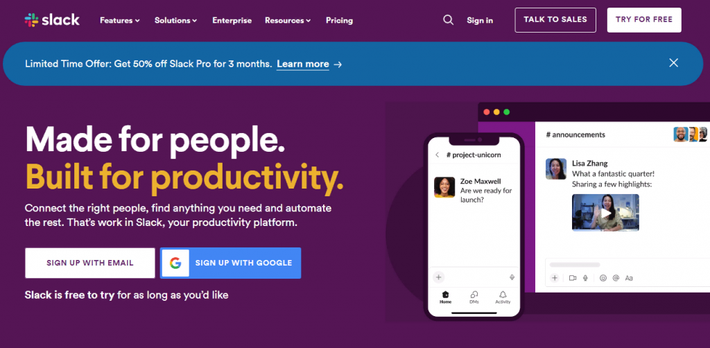 best business solutions — slack